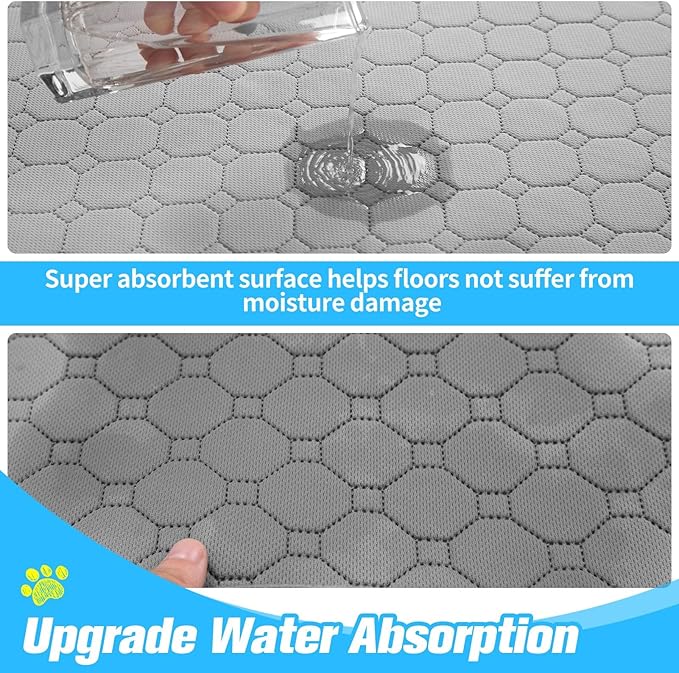BINGPET Waterproof Dog Food Mat Non-Slip 2 Pcs, 35.4" X 23.6" Anti-Slipextra - Image 5