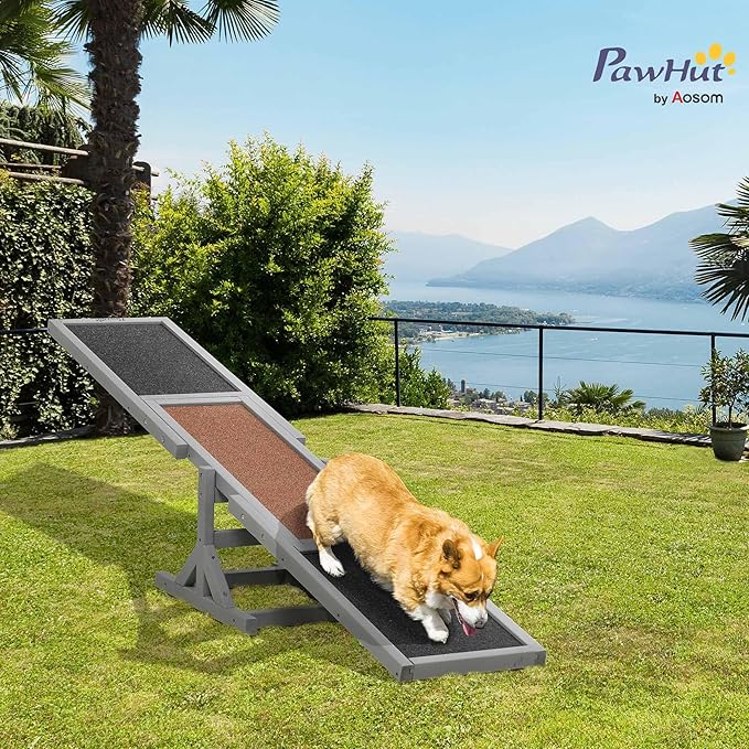 PawHut Wooden Dog Agility Seesaw - Image 2