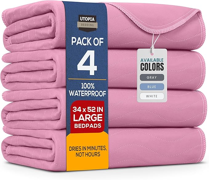 Utopia Bedding Washable Underpads 34" x 52", Waterproof Reusable Heavy by UTOPIABEDDING
