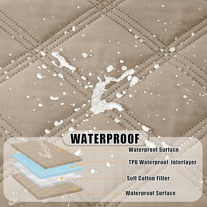 Smiry Waterproof Dog Bed Cover Blanket 52x82, Soft Reversible Pet Blanket - Image 2