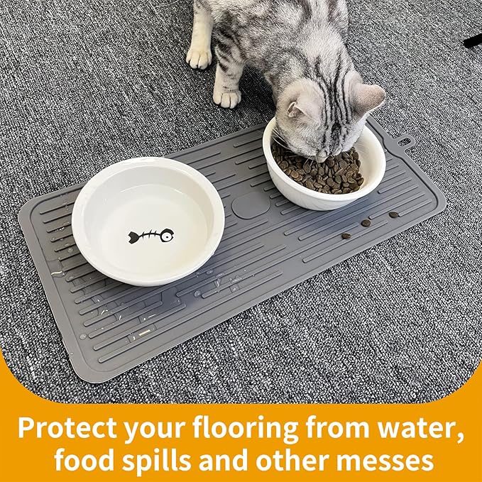 Ptlom Pet Placemat for Dog and Cat, Mat for Prevent Food and Water Overflow - Image 5