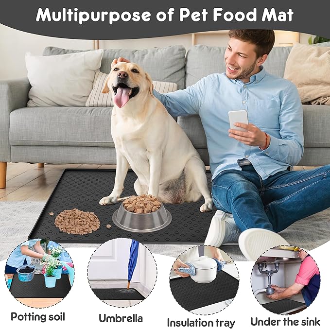 Silicone Dog Dish Mat for Food and Water - Image 6