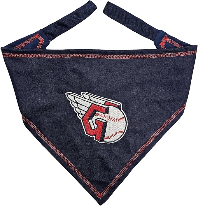 Pets First MLB Cleveland Guardians TIE Bandana, Small/Medium. Dog Bandana Scarf by PETSFIRST