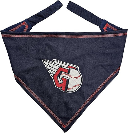 Pets First MLB Cleveland Guardians TIE Bandana, Small/Medium. Dog Bandana Scarf by PETSFIRST