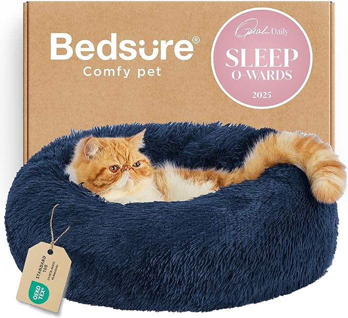 Bedsure Calming Cat Beds for Indoor Cats by BEDSURE