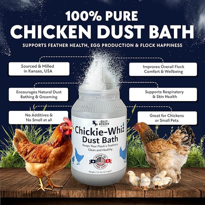4 x 5.5lb Chickie Whiz Dust Bath, All-Natural Chickie Whiz Dust Bath Powder - Image 2