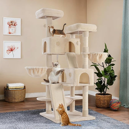 WEEWAY Cat Tree Tower for Indoor Cats, Stand House Condo Cave, Sisal Scratching - Image 2