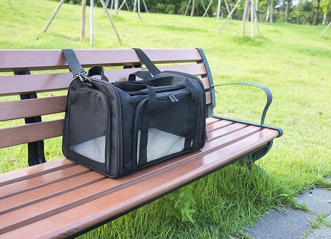 Soft Sided Carrier for Small Medium Cats Dogs, Removable Pad Collapsible Travel - Image 8