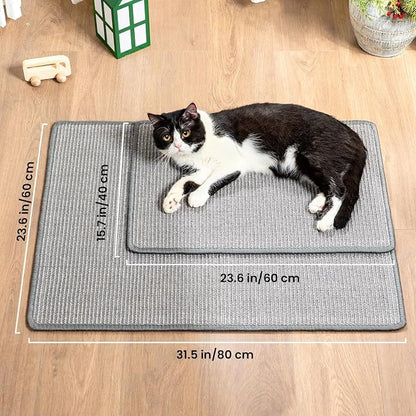 Cat Scratcher Mat, Natural Sisal Cat Scratch Pad, Horizontal Floor Cat - Image 8