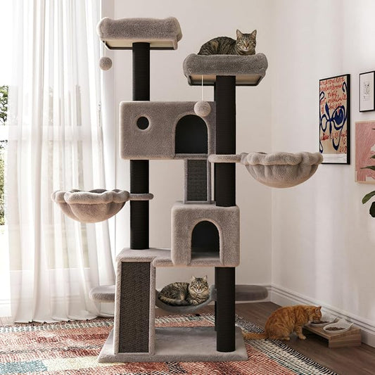 SHA CERLIN 65in Larger Cat Tree Tower Condo - Image 2