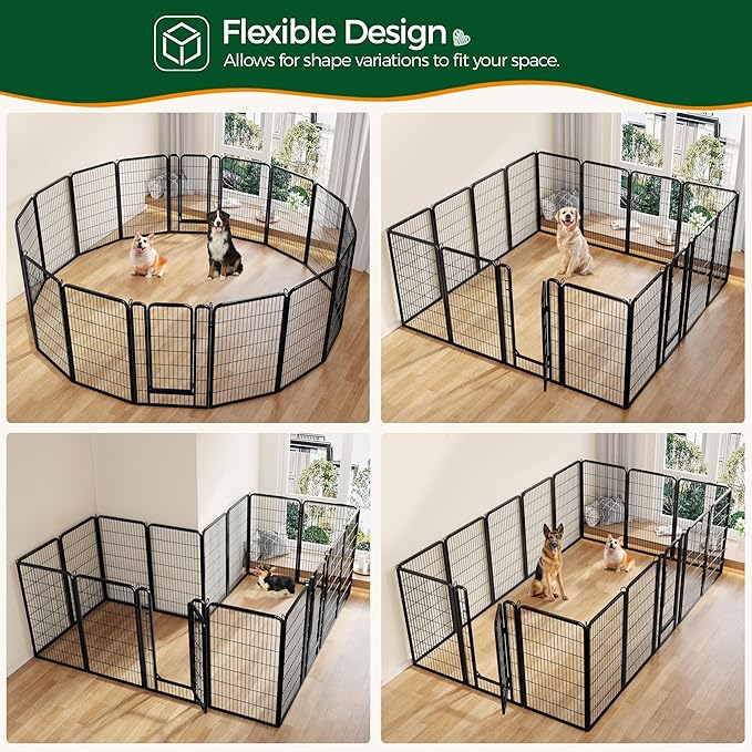 Yaheetech Dog Playpen Outdoor, 47 inch 16 Panels Dog Pen Indoor Heavy Duty - Image 3