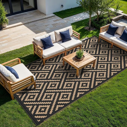 GENIMO Outdoor Rug for Patio Clearance, Reversible Plastic Straw Rugs for RV - Image 2