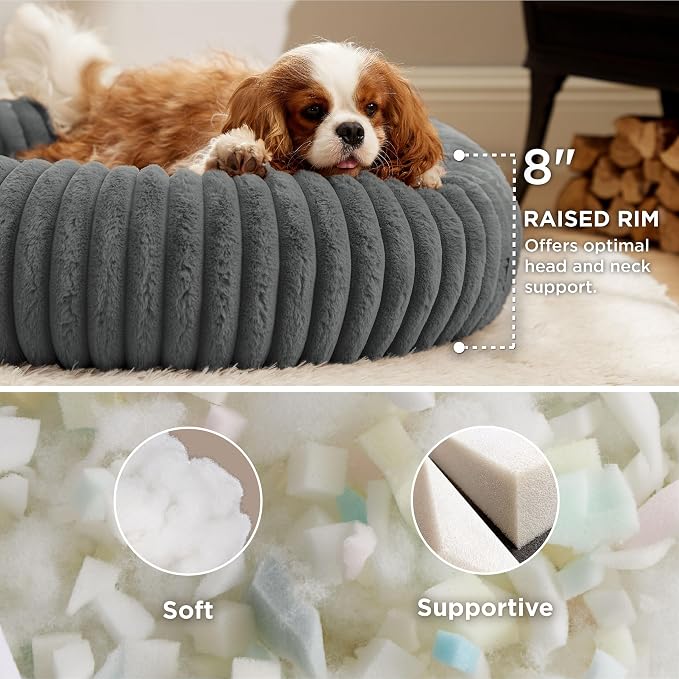 Bedsure ComfyFleece™ Donut Medium Dog Bed - Image 2