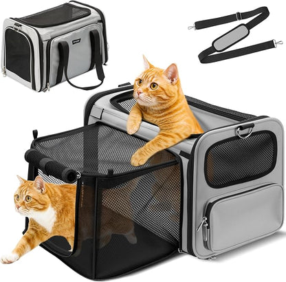 Expandable Cat Carrier, Airline Approved Soft Sided Pet Carrier by Carrytip