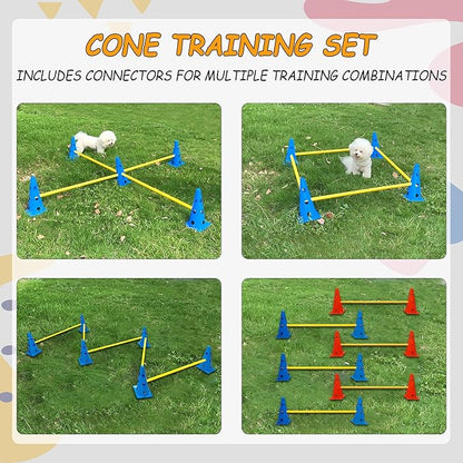 Dog Agility Hurdle Cone Set, Dog Agility Set Include 12 Agility Cones 6 Agility - Image 2