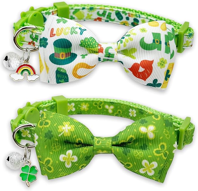 2 Pack St. Patrick Day Cat Collar by PohshidoPet