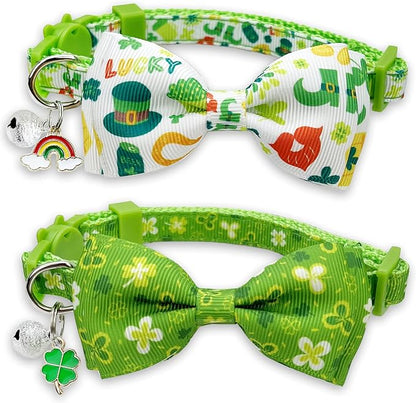 2 Pack St. Patrick Day Cat Collar by PohshidoPet