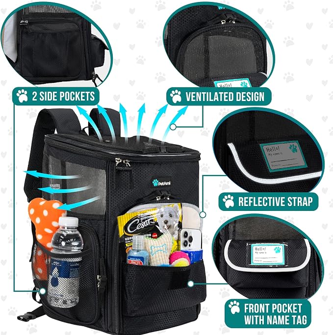 PetAmi Dog Backpack Carrier, Airline Approved Cat Backpacks - Image 2