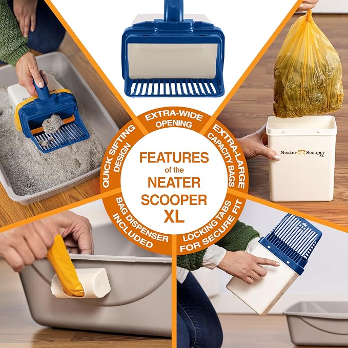 Neater Pet Brands Neater Scooper XL Cat Litter Scoop, 195 Refill Bags – - Image 6