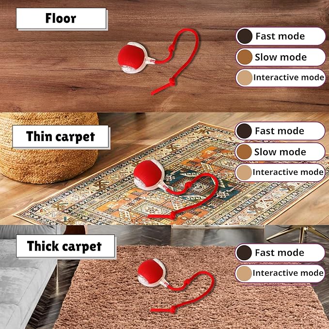 Speedy Tail 2.0 Cat Toy, 360°Automatic Rolling Ball, Smart Interactive Cat Toy - Image 7