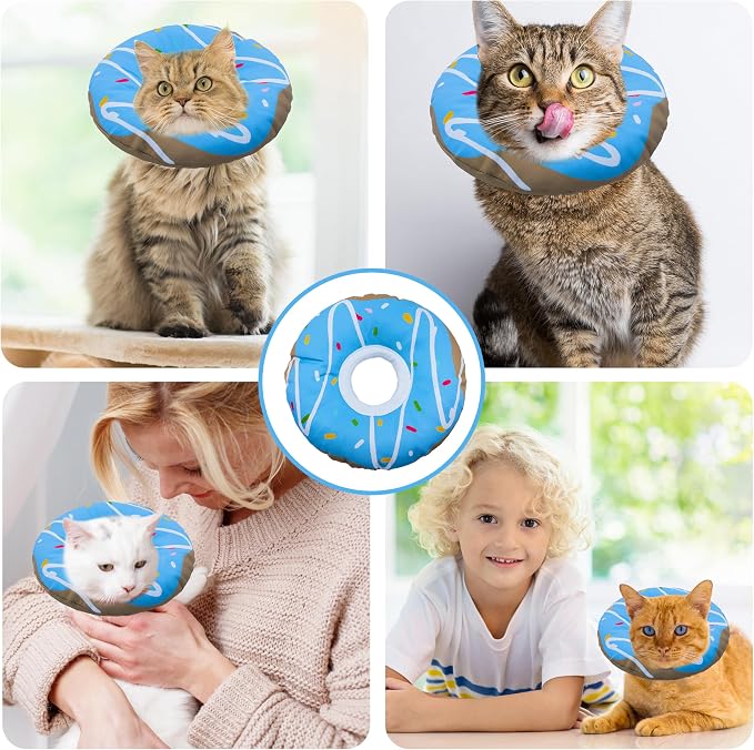 Cat Cone Collar Soft, Adjustable Cat Recovery Collars Kitten Cones to Stop - Image 7