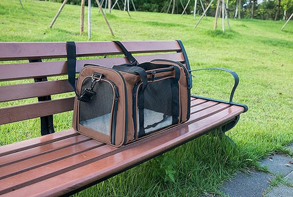 Soft Sided Carrier for Small Medium Cats Dogs, Removable Pad Collapsible Travel - Image 5