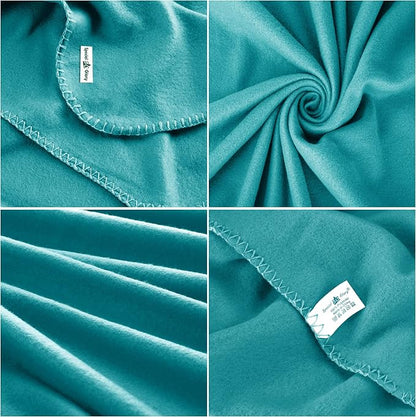 Fleece Throw Blanket Bulk Fleece Blankets Solid Lightweight Warm Soft Cozy - Image 3