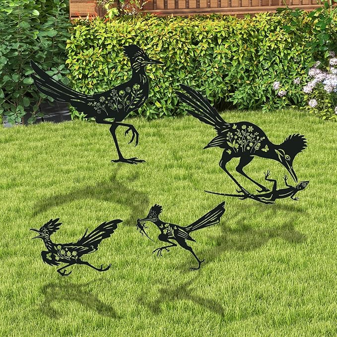 Roadrunner Metal Garden Stakes Yard Decor, Lawn Ornaments - Image 6