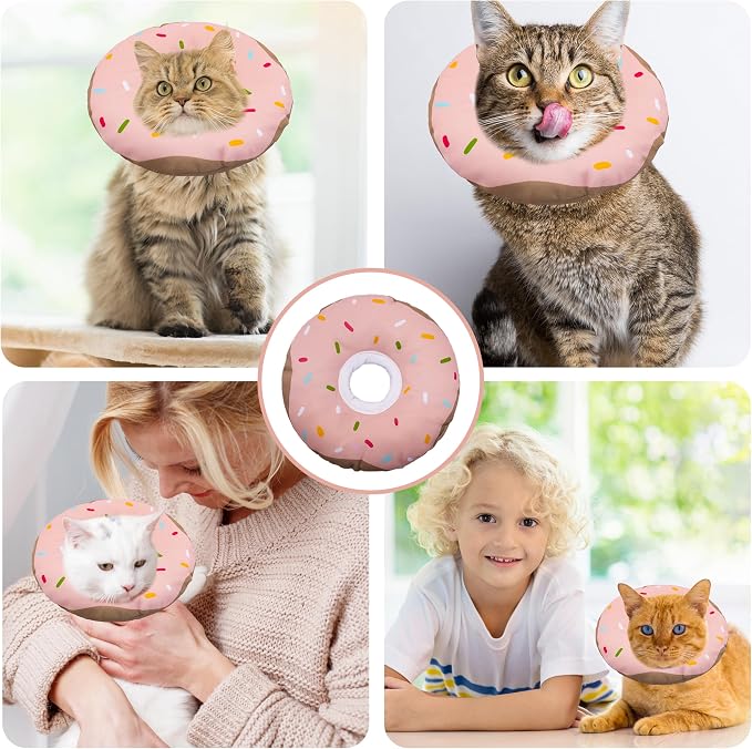 Cat Cone Collar Soft, Adjustable Cat Recovery Collar Kitten Cones to Stop - Image 7