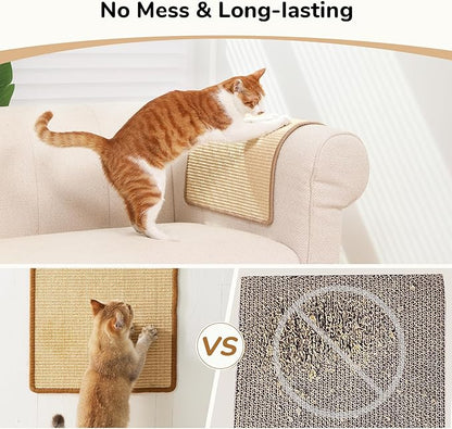 FUKUMARU 2 Packs Cat Scratching Mat, 19.6 x 11.8 Inch Natural Sisal Cat Scratch - Image 5