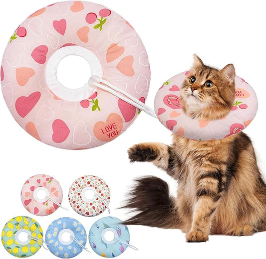 Cat Cone Soft Collar, Adjustable Cat Recovery Collar by Seyezo