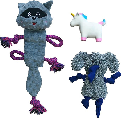 rocket & rex Dog Chew Toy Set for Small to Medium Breeds, Includes a Stuffing - Image 9