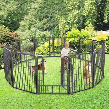 Dog Playpen, 40 inch 14 Panels Dog Pen Indoor Pet Dog Fence Outdoor - Image 9