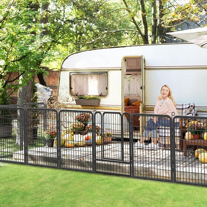 Dog Playpen 40 inch Dog Fence for Outdoor Indoor Use Heavy Duty Metal Dog Pen - Image 7