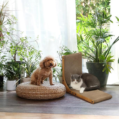 FUKUMARU Cat Scratcher, 18.9 Inch L Shape Cat Scratch Pad, Vertical Cat - Image 6