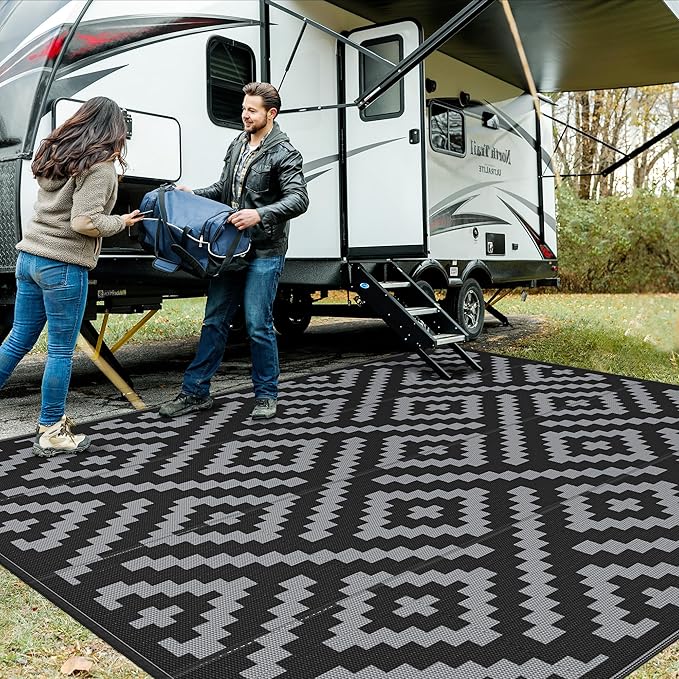 GENIMO Outdoor Rug Waterproof, Lightweight Large RV Camping Mat by GENIMO