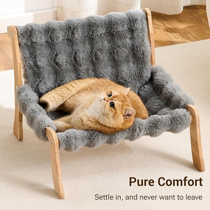 Solid Wood Cat Couch Bed for Indoor Cats, Modern Cat Sofa - Image 9