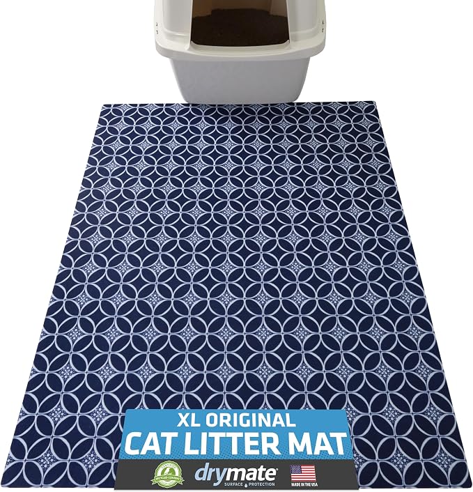 Drymate Cat Litter Box Mat, Litter Trapping Mat, Waterproof, Urine-Proof by Drymate
