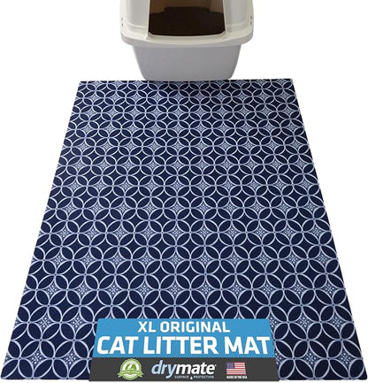 Drymate Cat Litter Box Mat, Litter Trapping Mat, Waterproof, Urine-Proof by Drymate
