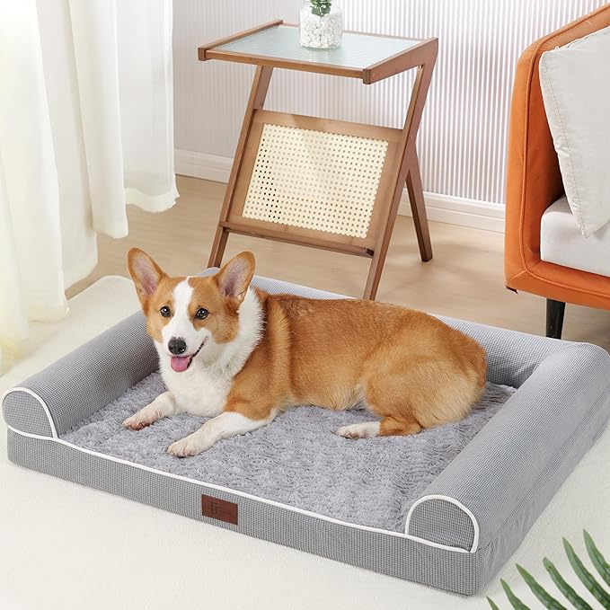 Orthopedic Dog Beds for Small Medium Dogs, Waterproof Lined Egg Crate Foam Pet by TJSOULER