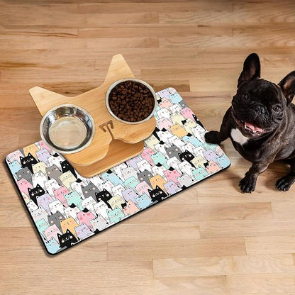 Pet Feeding Mat for Floors Waterproof Dog Mat for Food and Water Absorbent - Image 8
