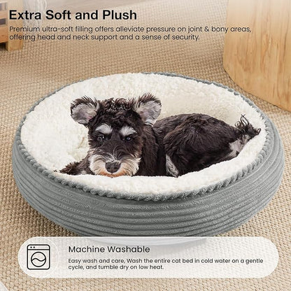 Love's cabin Round Donut Cat and Dog Cushion Bed, 25in Pet Bed - Image 7