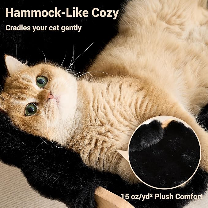 Solid Wood Cat Couch Bed for Indoor Cats, Modern Cat Sofa - Image 2