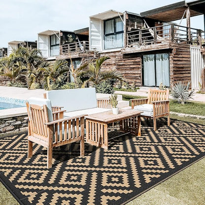 GENIMO Outdoor Rug for Patio Clearance, Reversible Plastic Straw Rugs for RV - Image 7