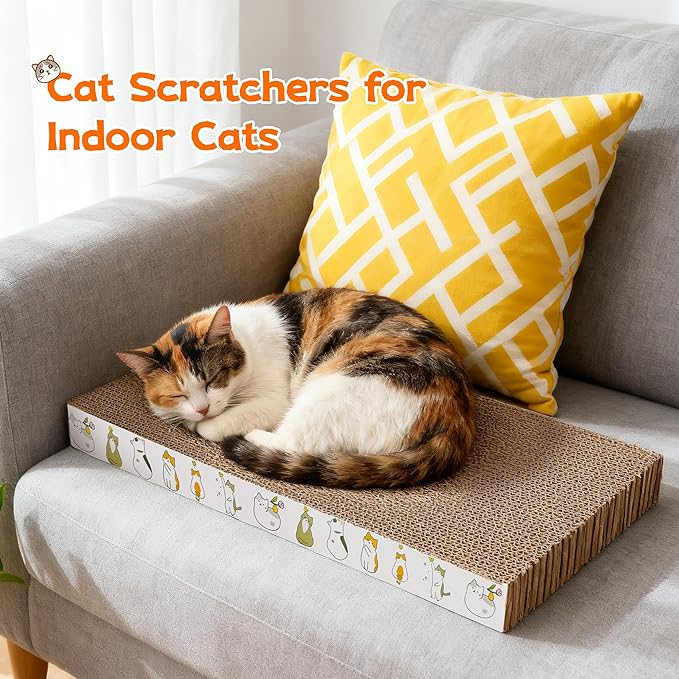 PatiencET Cat Scratching Board 4 Pack, Cardboard Cat Scratcher - Image 5