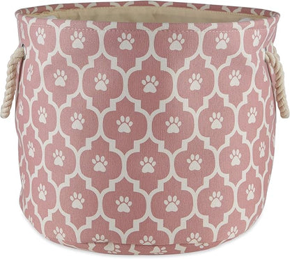 Bone Dry Pet Storage Collection Lattice Paw Print, Small Round by BoneDry