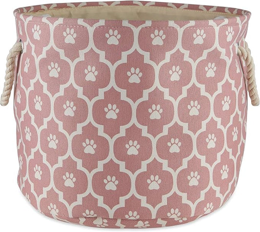 Bone Dry Pet Storage Collection Lattice Paw Print, Small Round by BoneDry