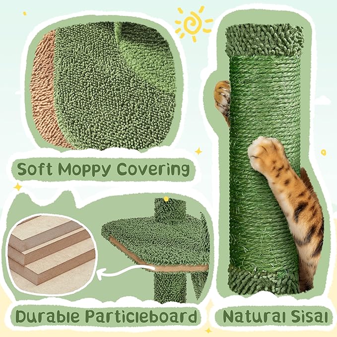 Yaheetech 63in Cactus Cat Tree, Pet Furniture Activity Center - Image 6