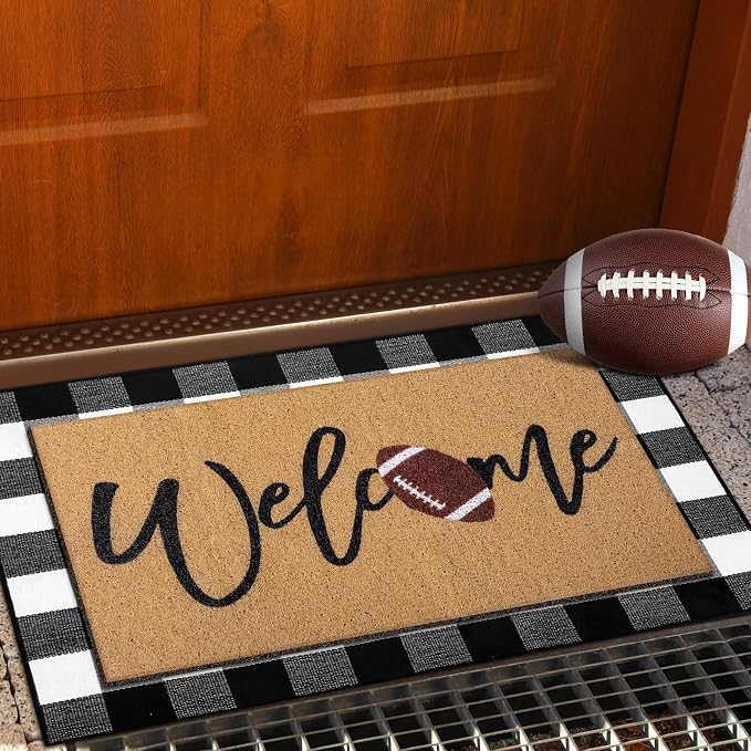 Tinideya 2 Pcs Door Mat Welcome Non Slip Coir Mats Floor Layering Doormats - Image 5