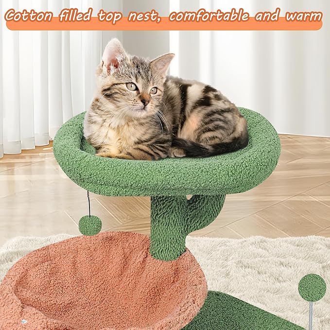 YUNIQUE Cat Tree with Cat Condo Scratch Post and Big Hammock - Image 7